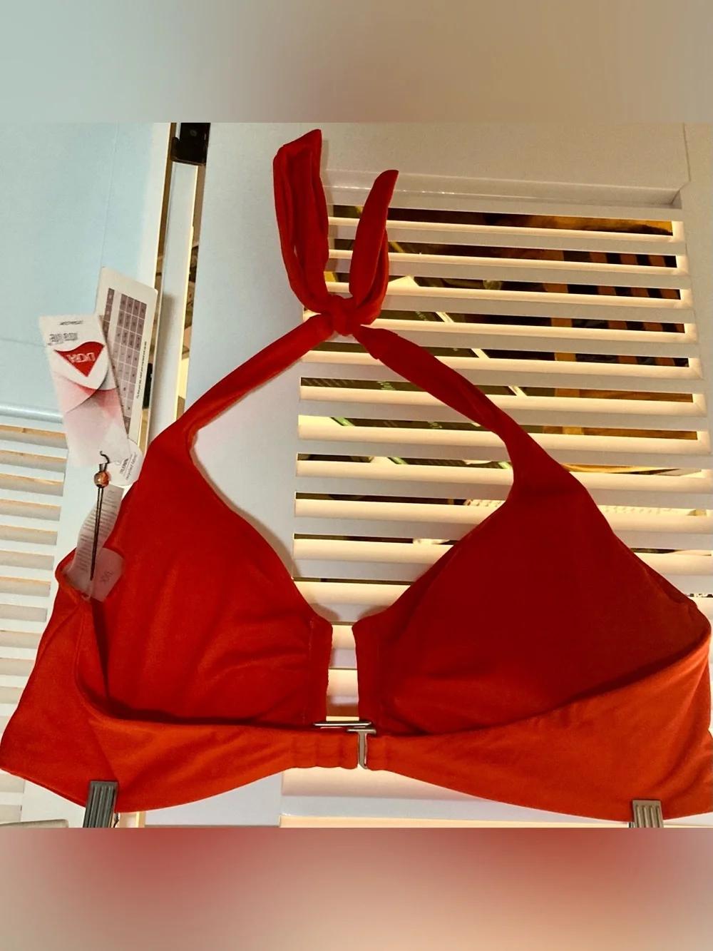 CALIA Red Halter Bikini Top XXL